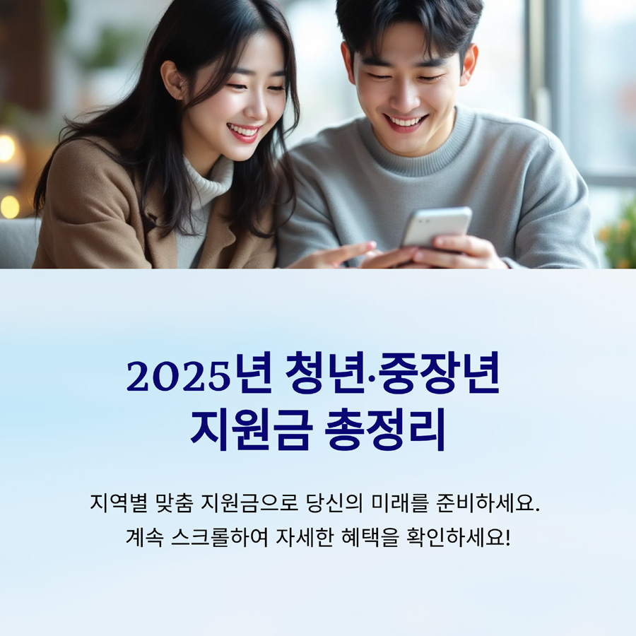 지역별 청년·중장년 지원금 정리
