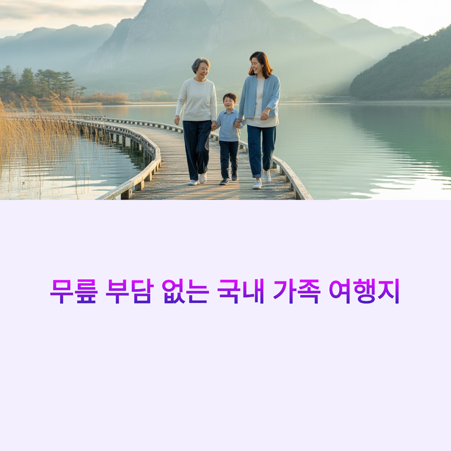 무릎 부담 없는 국내 가족 여행지 추천 (무릎 통증 여행)